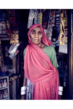 Pink Lady in tha candy shop