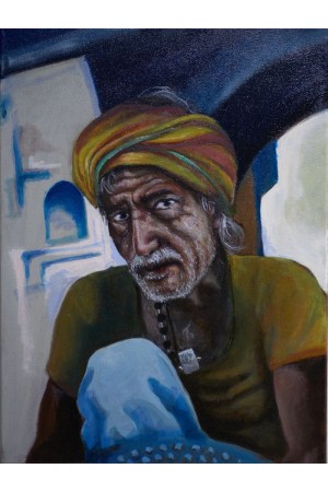 Portrait au marché de Delhi